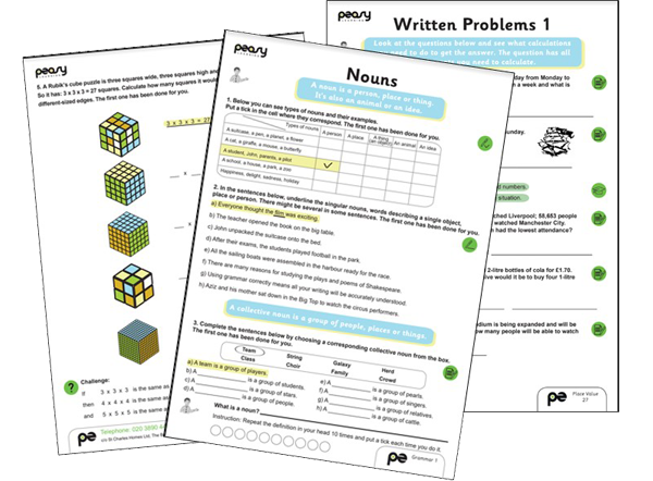 Example worksheets from the 11 plus course